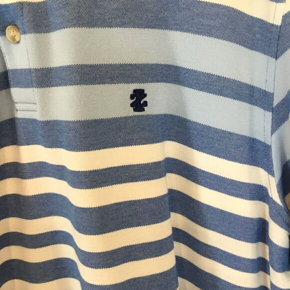 Izod Advantage Performance Natural Stretch Men's 2 Button Striped Polo Size XXL - Picture 3 of 11